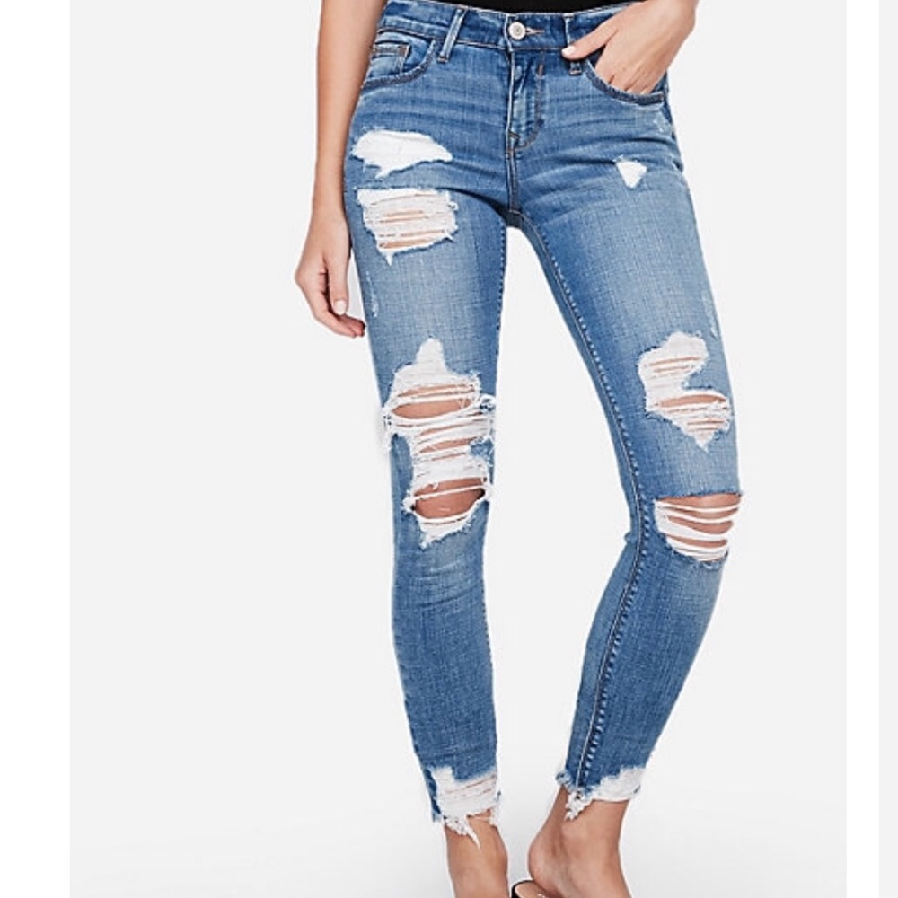 Express mid rise jeans